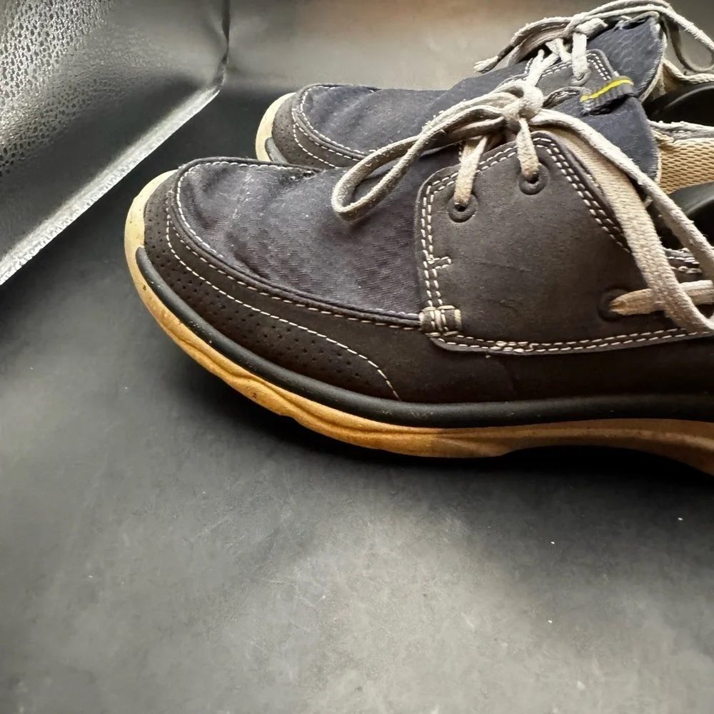 Clarks Gray Fabric Lace Up Boat Deck Shoes Cloudstepper 26125155 Men’s 12
